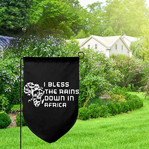 I Bless The Rains Down in Africa-2 Garden Flag Decorative Yard Flags for Holiday, Wedding Anniversary,Festival,Celebration,Double-Sided Demonstration Flag 12.5 X 18 Inches