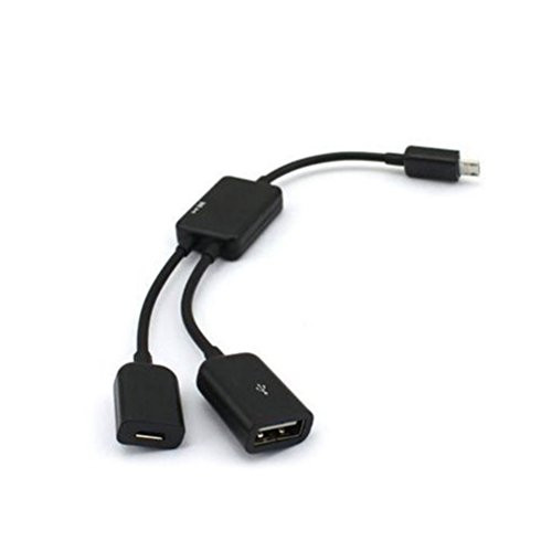Hemobllo USB Adaptor with Power Charging OTG Host Cable Cord Adapter for Android Smart Phone Tablet Samsung Galaxy