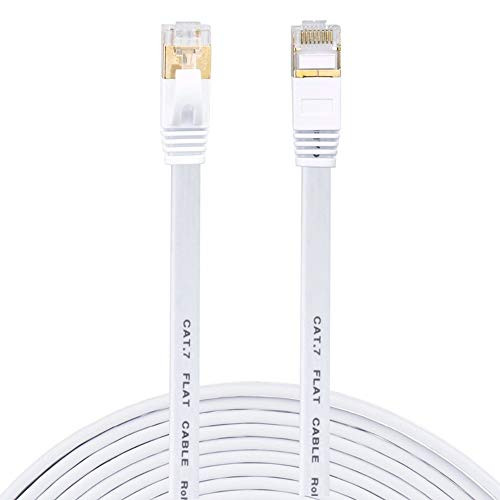Home Ethernet Cable Game Network Cable Network Ethernet Cable CAT7 LAN Cable UTP RJ45 Network Cable Rj45 Patch Cord for Router Laptop Ethernet Cable Waterproof Cable (Color : White, Length : 1M)