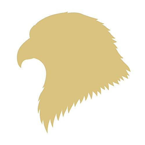 Hawk Head Cutout Unfinished Wood Mascot Bird Animal Everyday Door Hanger MDF Shaped Canvas Style 1 (6 inch)