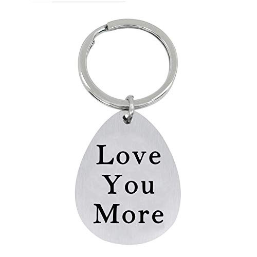 XGAKWD Love You More Wedding Anniversary Gifts Keychain for Couples Boyfriend Girlfriend Birthday Valentines Day Key Chain Gift