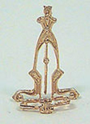 Chrysnbon Dollhouse Miniature Gold Plate Holder or Plate Stand