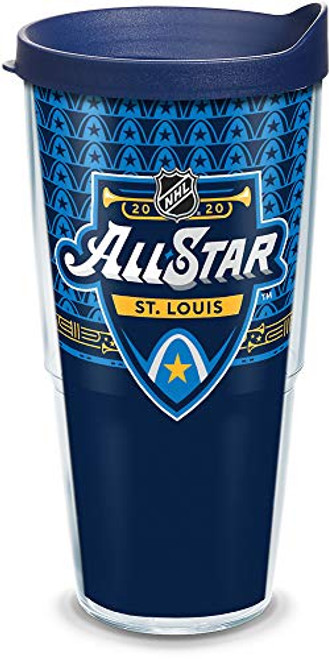 Tervis NHL St. Louis Star Insulated Tumbler with Wrap and Navy Blue Lid, 24oz, Clear Tervis NHL St. Louis Star Insulated Tumbler with Wrap and Navy Blue Lid, 24oz, Clear