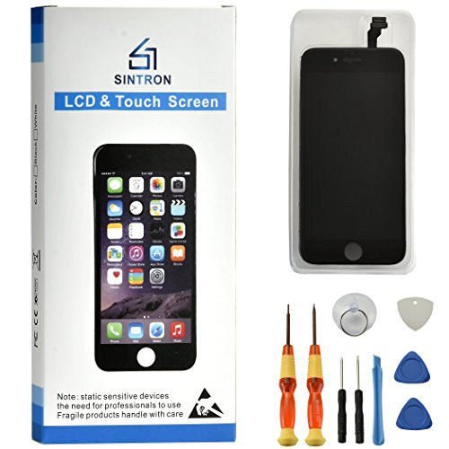 Sintron OEM LCD Screen Replacement - for iPhone 6 4.7 inch Black LCD Display Touch Screen Digitizer Assembly Repair Replacement Including Free Tools