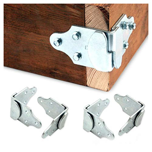 COLIBROX 8 PC Utility Trailer Wood Sides Latch Rack Stake Body Gates Corner Brackets New