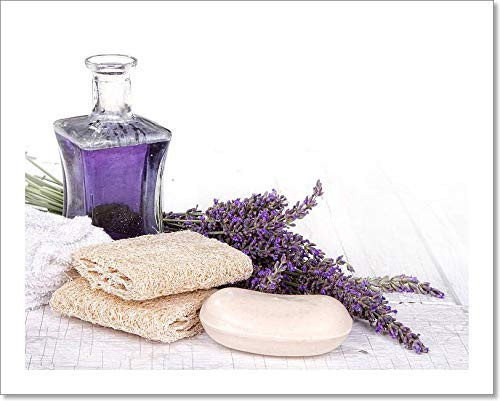 Barewalls Lavender Spa Still Life Paper Print Wall Art (8in. x 10in.)