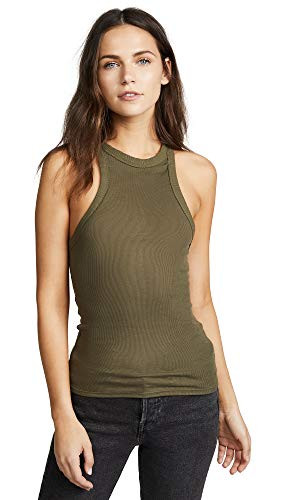 Free People Wide Eyed Tank Top Army MD