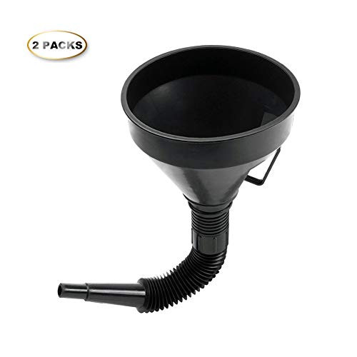 U-BCOO Multi-fFunctional Plastic Funnel Oil Funnel with Flexible Extension Nozzle for Cars and Motorcycles, Engine Oil, Liquid, Diesel, Kerosene and Gasoline?2 PCS?