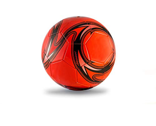 Western Star Official Match Game Soccer Ball Size 5?Official Size and Weight Indoor and Outdoor Training Ball (Red)