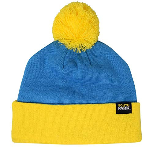 South Park Eric Cartman Cosplay Knit Pom Beanie Hat - Blue/Yellow