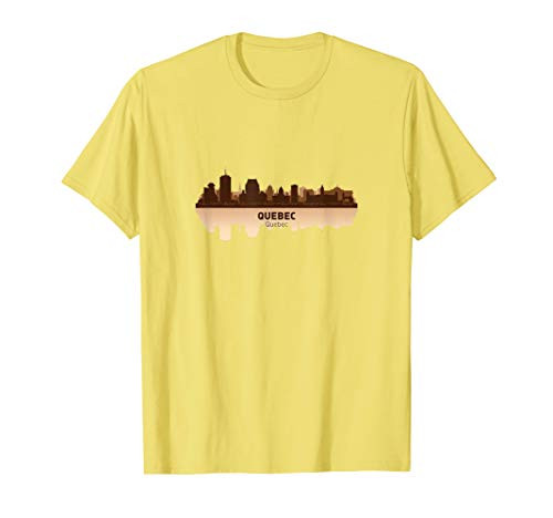 Quebec, Canada City Skyline   Tan Canadian Hometown T-shirt