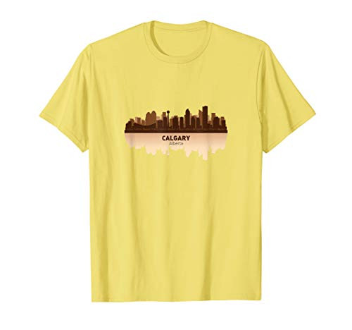 Calgary, Canada City Skyline   Tan Alberta Pride T-shirt
