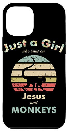 iPhone 12 mini Just A Girl Who Runs on Jesus and Monkeys Case