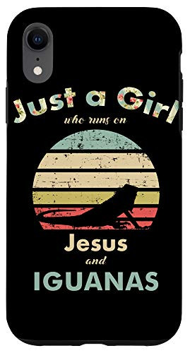 iPhone XR Just A Girl Who Runs on Jesus and Iguanas Case