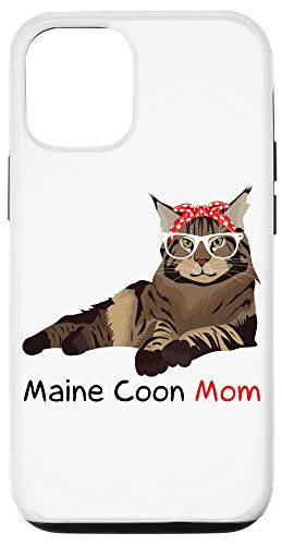 iPhone 12/12 Pro Maine Coon Cat Mom Kitten Womens Maine Coon Cat Case