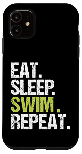 iPhone 11 Eat Sleep Swim Repeat Swimmer Lover Christmas Gift Case