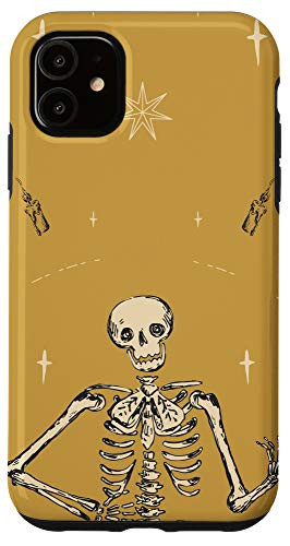 iPhone 11 Halloween Case - Funny Halloween Vintage Skeletons Stars Case