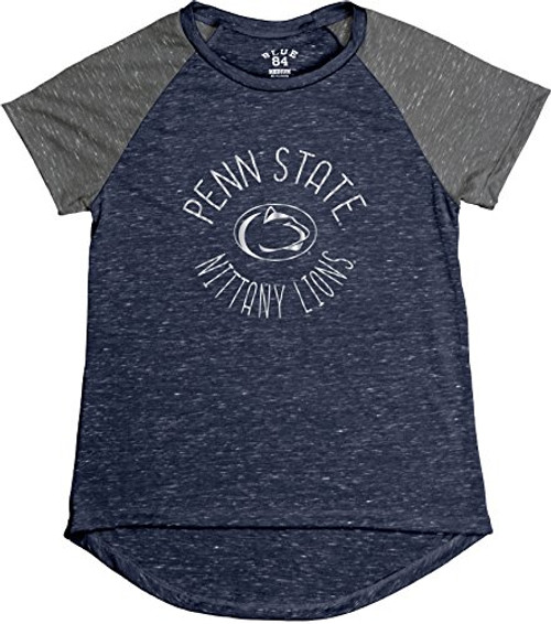 NCAA Penn State Nittany Lions Women's Gracie Confetti Raglan Tee, Large, Navy NCAA Penn State Nittany Lions Women's Gracie Confetti Raglan Tee, Large, Navy