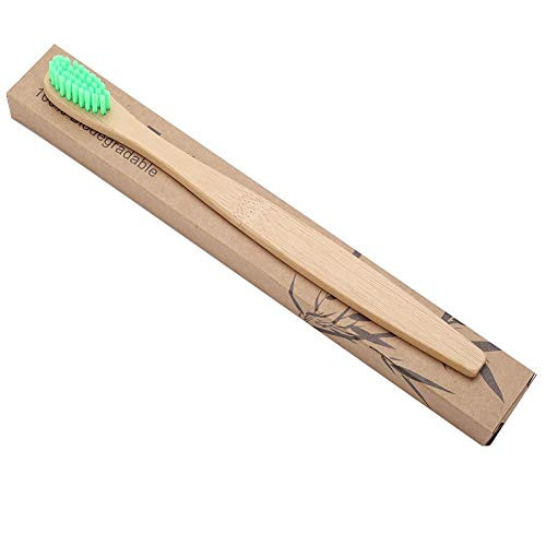 Bamboo Toothbrushes, 6 Colors Soft Nylon Eco-Friendly Toothbrush with Ergonomic Handles for Kids (4)