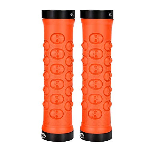 VGEBY1 Bicycle Handle Bar Grips, 6 Colors Anti-Slip Bike Handlebar Grips for Road Bike Mountain Bike Cycling Equipment(Orange)