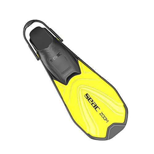 Seac Zoom Adult and Children Short Fins for Swimming  and  Snorkeling, XXSmall/Xsmall, Yellow