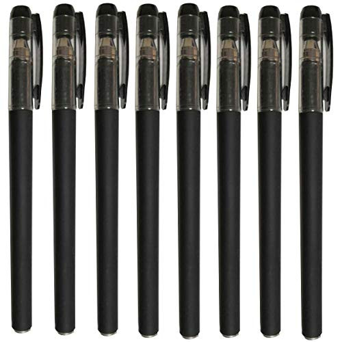 office supplies student learning stationery signing Business pen Gel Ink Scrub Pens 8 count (black)