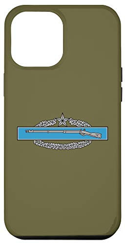 iPhone 12 Pro Max Combat Infantryman Badge CIB 2nd Award Star 11B hz OD green Case