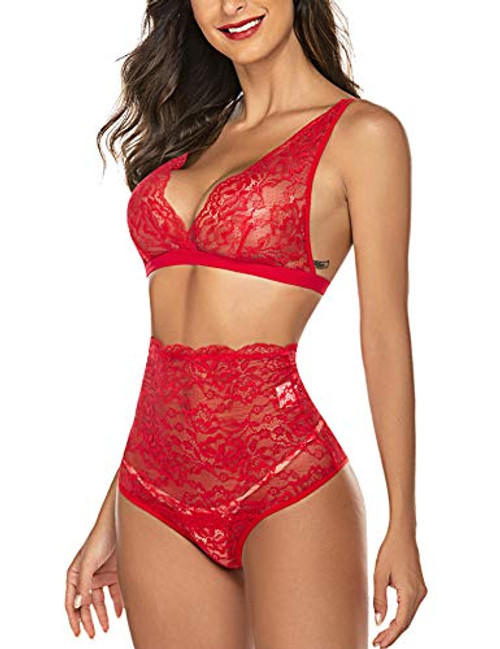 Avidlove Sexy Lingerie for Women High Waist Bra and Panty Set Strappy Babydoll Bodysuit Avidlove Sexy Lingerie for Women High Waist Bra and Panty Set Strappy Babydoll Bodysuit