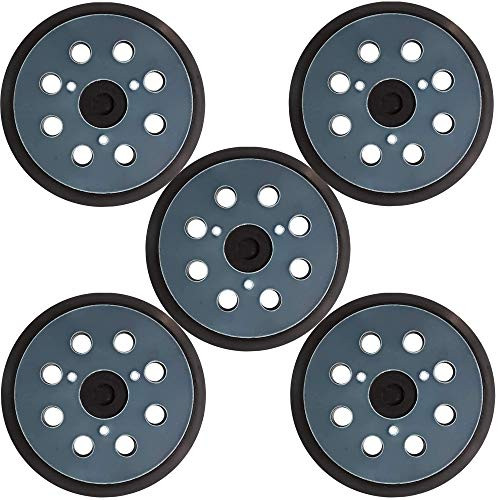 Tockrop 5 Pack 5 Inch 8 Hole Hook and Loop Sander Replacement Sander Pad for DeWalt, Makita, Porter Cable Orbital Sander