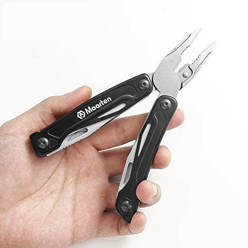 Multi-tool with Pocket Clip, all in one Stainless Steel Multi-Purpose Pocket Knife Pliers Kit with Screwdriver, Self-locking Multitool Pliers with Sheath-Perfect for Survival, Camping, Hiking, Hunting