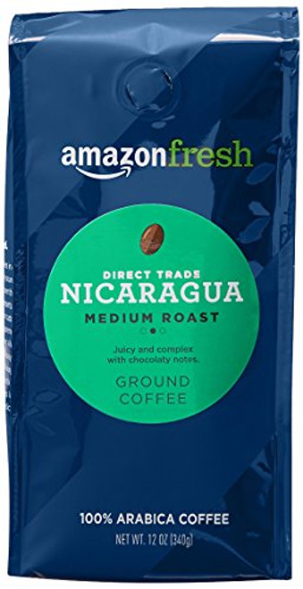 AmazonFresh Direct Trade Nicaragua Ground Coffee, Medium Roast, 12 Ounce AmazonFresh Direct Trade Nicaragua Ground Coffee, Medium Roast, 12 Ounce