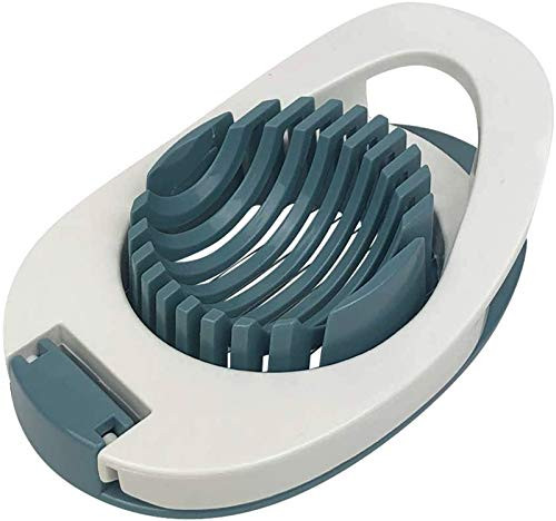 Boiled Egg Cutter Fruit Slicer Stainless-Steel - Strawberry Cutting Wires Kitchen Egg Slicers (Blue)