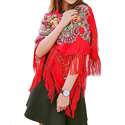 Shawls for Women,Womens Scarves,Red Shawls and Wraps,Ukrainian Shawl Russian Scarf