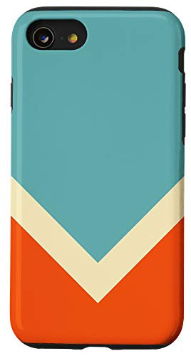 iPhone SE (2020) / 7 / 8 Turquoise Beige Orange Vintage Vibes 70s Style Retro Design Case