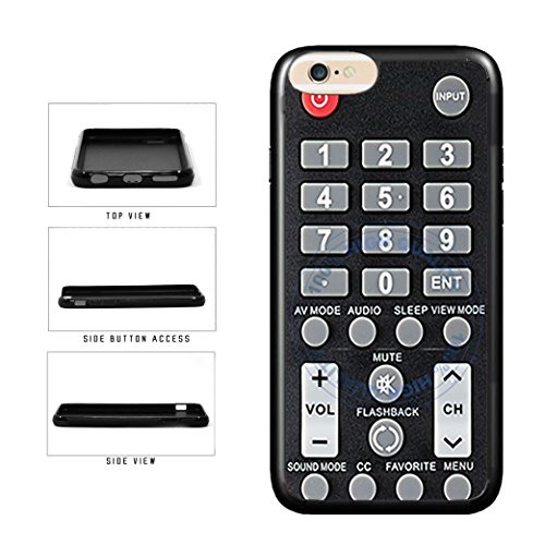 BRGiftShop Funny TV Remote Control Rubber Phone Case for iPhone SE 2020, iPhone 6 6s / 7/8