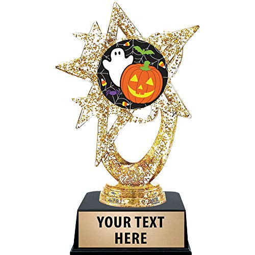 Crown Awards 6 inch Halloween Trophies, Glitter Star Halloween Pumpkin Ghost Trophy, 1 Pack Prime Crown Awards 6 inch Halloween Trophies, Glitter Star Halloween Pumpkin Ghost Trophy, 1 Pack Prime