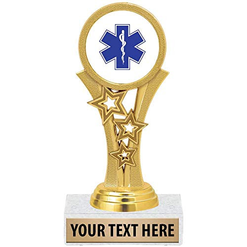 Crown Awards Star of Life Trophies, 5 1/2 inch Starbeam EMS Star of Life Trophy, Engraving Included Prime