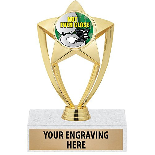 Crown Awards 6 inch Gold Not Even Close Trophy - Funny You Stink Star Trophy Prime