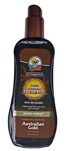Australian Gold Dark Tanning Accelerator Spray Gel with Instant Bronzer 8oz