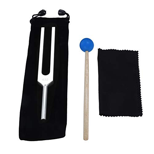 432 Hz Tuning Fork, with Silicone Hammer Bag Cleaning Cloth for DNA Repair Healing, Sound therapy, Perfect Healing, Musical Instrument, Balancing, Healers, Vibration, Sound therapist 432 Hz Tuning Fork, with Silicone Hammer Bag Cleaning Cloth for DNA Repair Healing, Sound therapy, Perfect Healing, Musical Instrument, Balancing, Healers, Vibration, Sound therapist
