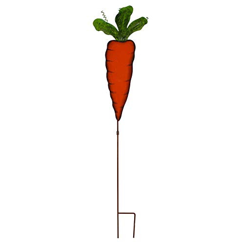 Metal Easter Carrot Garden Stake Decorative Yard Sign Spring Lawn Decor Ornaments Outdoor Decoration Rustic Easter Stakes (Carrot)