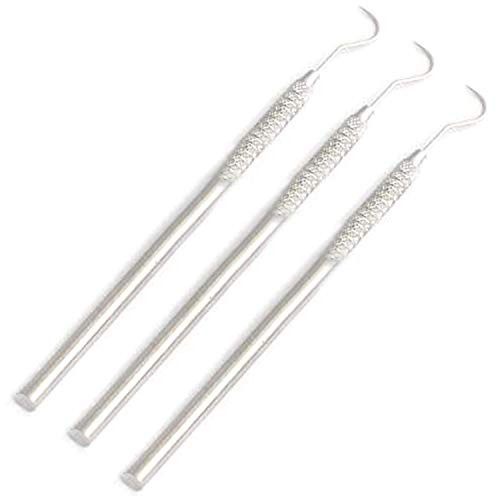 G.S LOT of 3 PCS Single Headed Probe - Dental Pick Tool - Stainless Steel Dental Instruments Brand