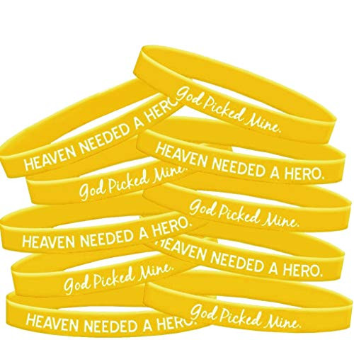 Fight Like a Girl Heaven Needed a Hero God Picked Mine Bladder Cancer Sarcoma Spina Bifida Wristband Bracelet 10-Pack (Yellow) Fight Like a Girl Heaven Needed a Hero God Picked Mine Bladder Cancer Sarcoma Spina Bifida Wristband Bracelet 10-Pack (Yellow)