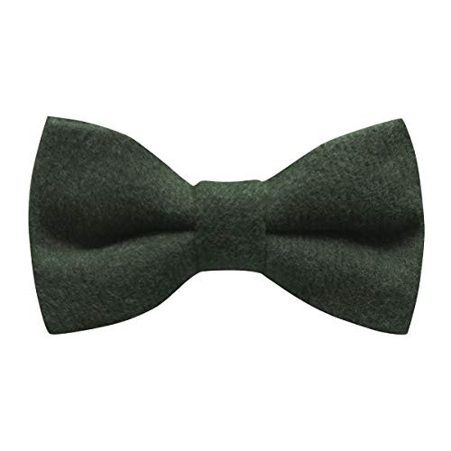Luxury Hunter Green Donegal Tweed Bow Tie, Tweed