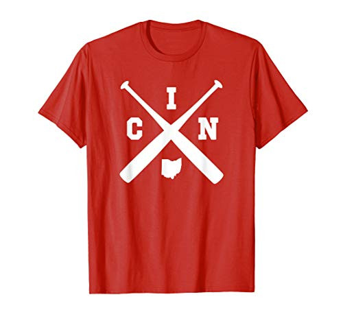 Vintage Cincinnati Baseball Bats Ohio State Outline Shirt