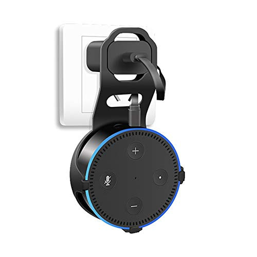 Amtake Wall Mount Hanger Stand for Echo Dot 2nd Generation, Space-Saving Dot Accessories for Your Smart Home Speaker Without Mess Wires or Screws
