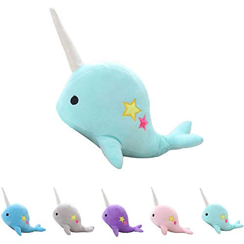 Cute Light Green Teal Narwhal Stuffed Animal Plush Toy Adorable Soft Whale Plushies Toys Stuffed Animals for Babies, Kids, Toddlers Cute Light Green Teal Narwhal Stuffed Animal Plush Toy Adorable Soft Whale Plushies Toys Stuffed Animals for Babies, Kids, Toddlers