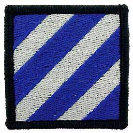 US Army, 003RD Inf. Div. - Decorative Patches, Embroidered Iron On Patch - 3 inch