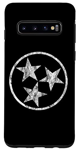 Galaxy S10 Tennessee State Flag White Stars Simple Distressed TN Fan Case