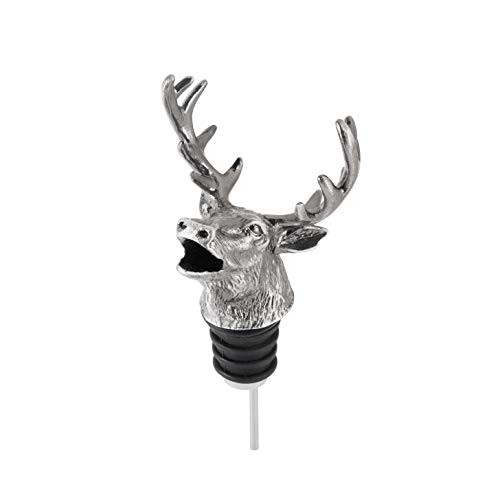 Foster  and  Rye 5821 Stag Stopper and Pourer, Silver, Set of 1, multicolor